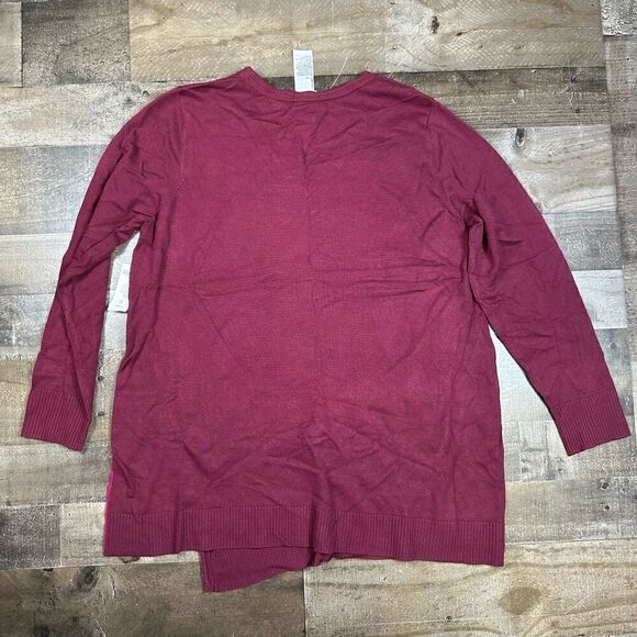 Chicos sweater womens size 3 XL assymetrical tunic deep chianti NWT - Picture 6 of 7